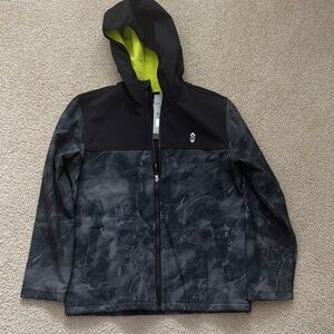 Free Country Black and Neon Yellow Hooded Jacket